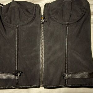 Alice + Olivia Black Corset with Zipper
